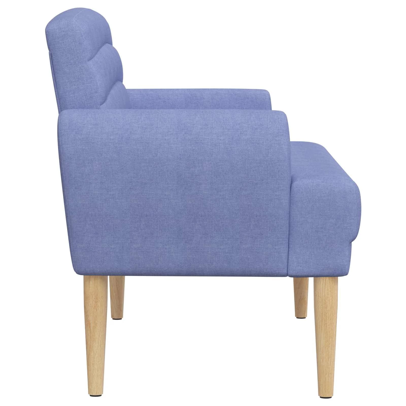 Dvojnica s gumbi Jeans modra 116 x 67 x 80 cm Blago - slika 4