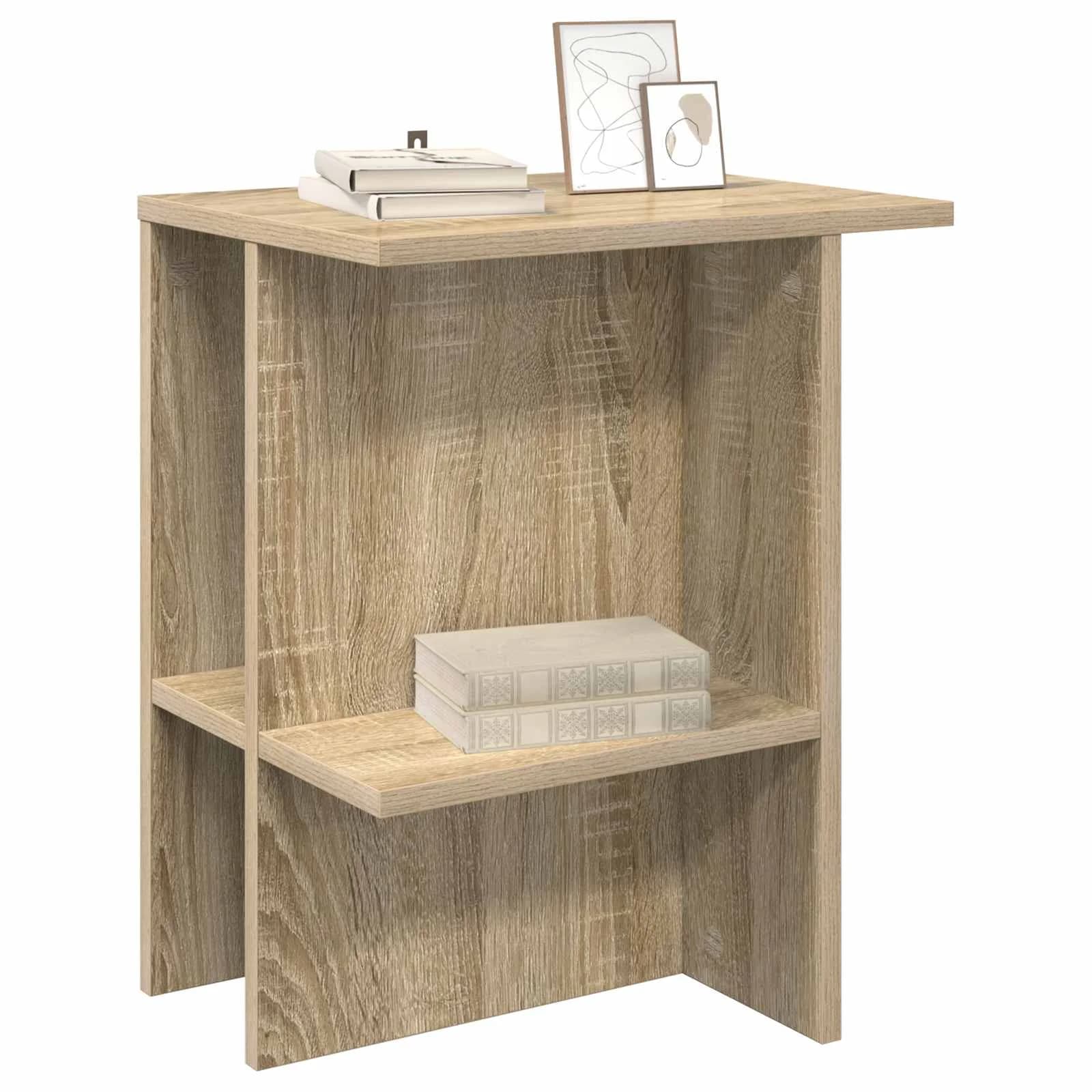 Klubska miza 2 kos Sonoma hrast 40 x 30 x 49 cm Inženirski les - slika 3