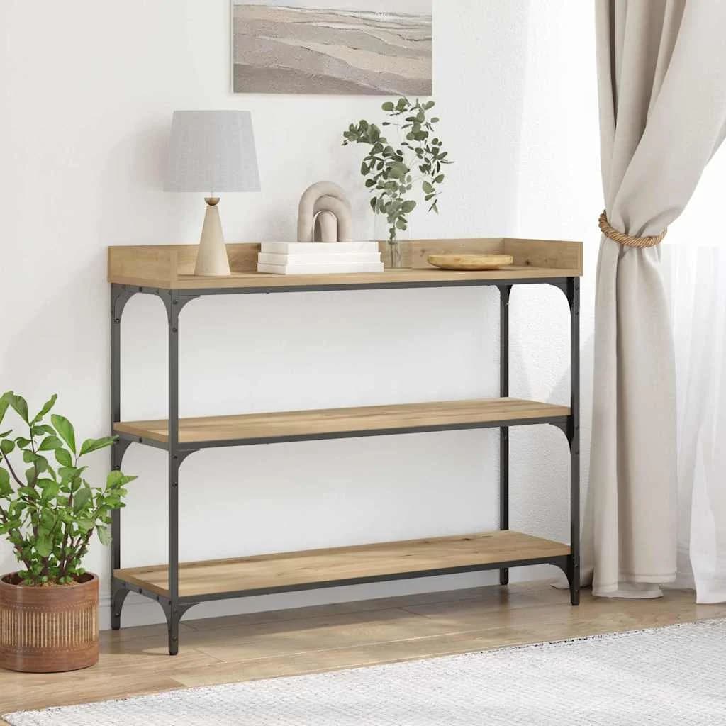 Konzolna miza artisan hrast 100 x 30 x 80 cm