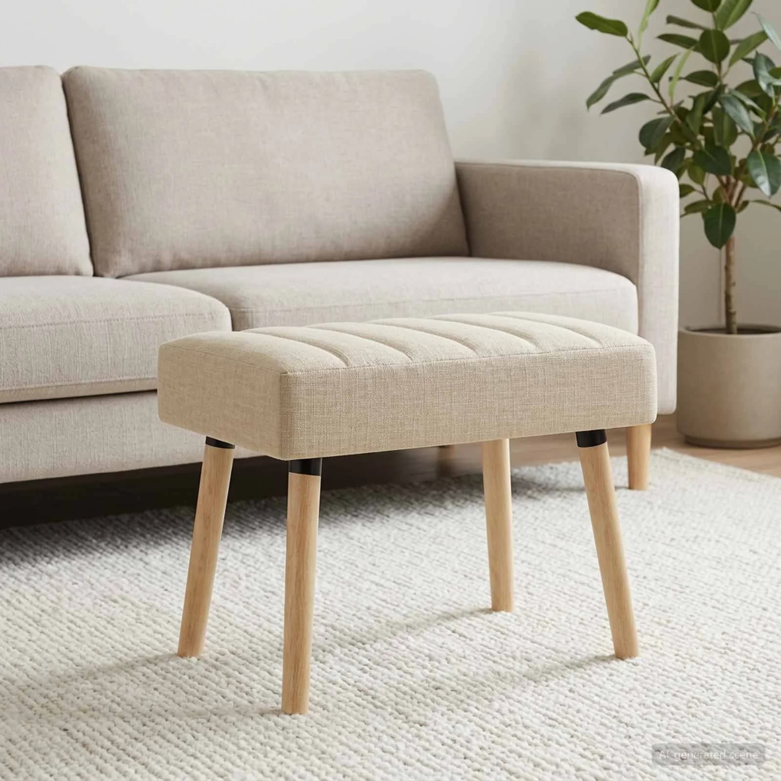 Bench z kanalnim oblazinjenjem Krem 60 x 40 x 45 cm Blago - slika 3