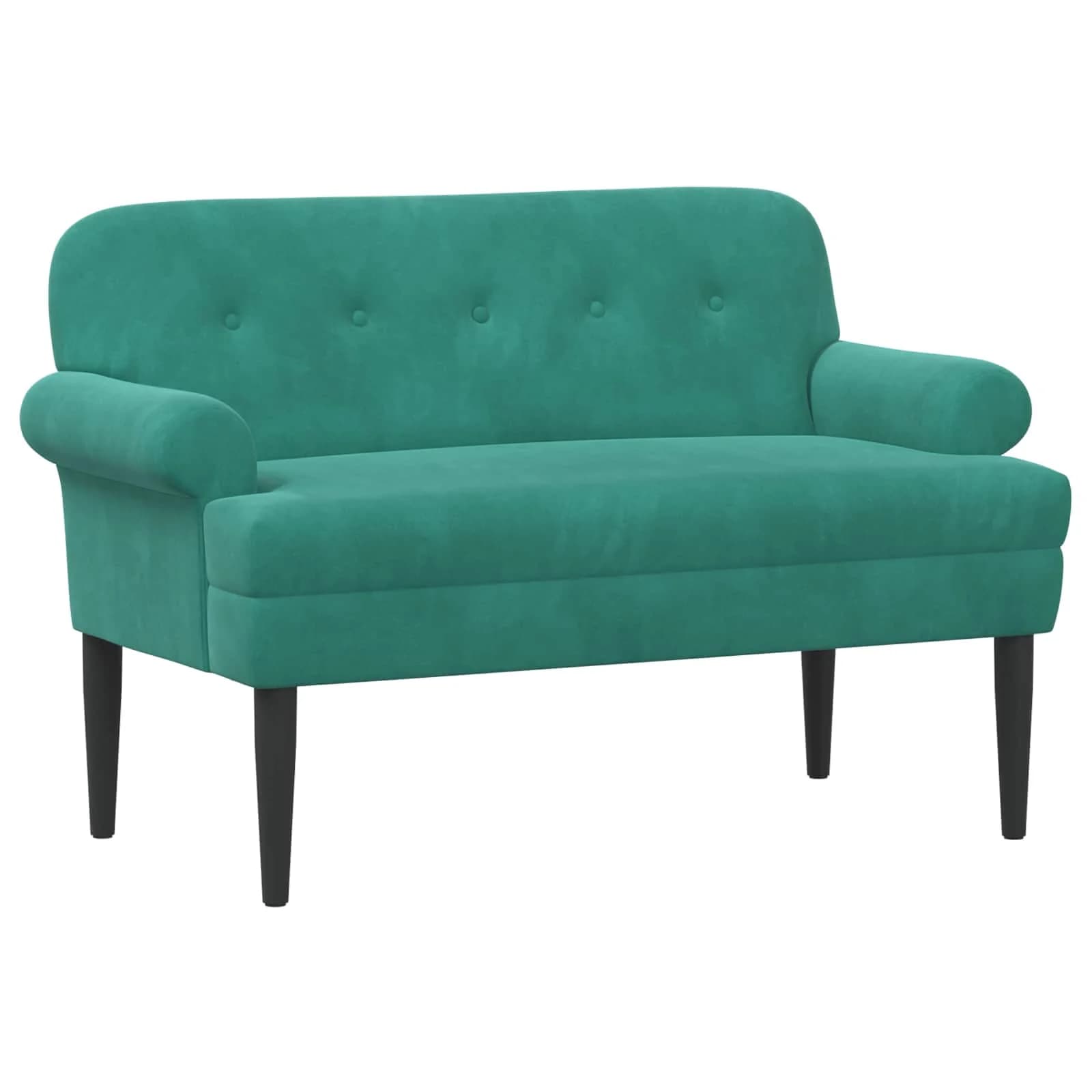 Dvojnica s gumbi Turkizna 120 x 66 x 78 cm Žamet - slika 2