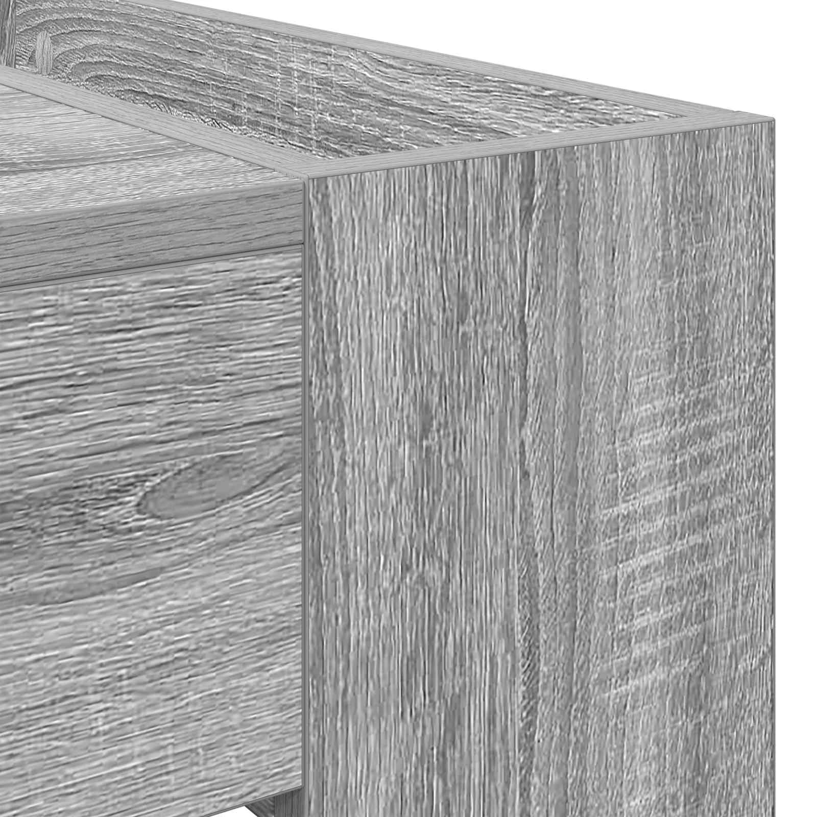 Klubska miza Siva Sonoma 110 x 50 x 41 cm Inženirski les - slika 8