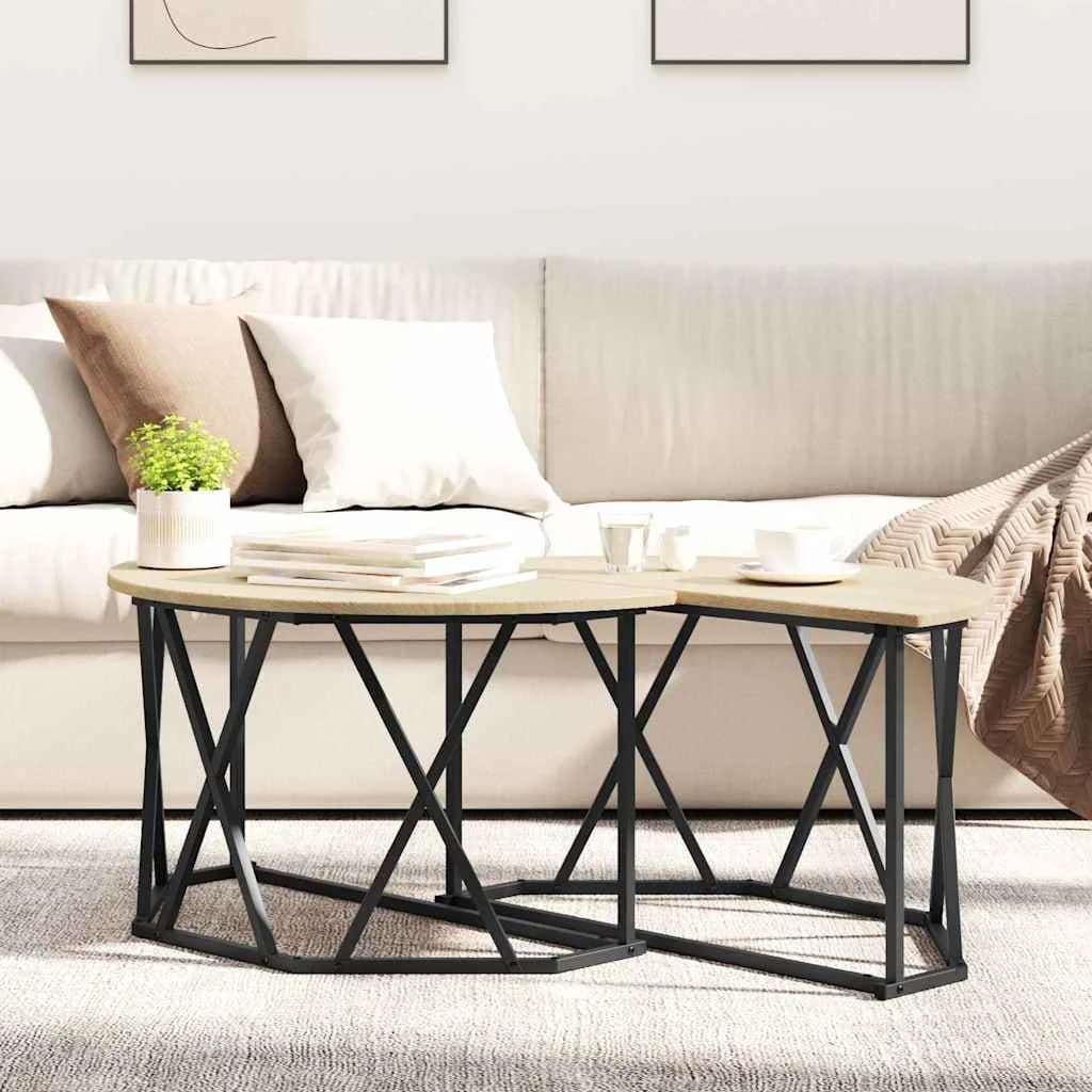 Klubska miza Sonoma hrast 80 x 80 x 42 cm - slika 4