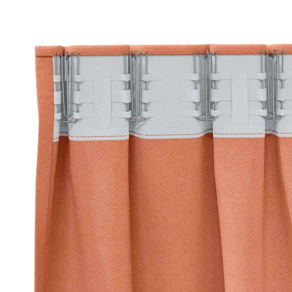 Zavese za zatemnitev z obroči 2 kos Terakota 260 x 140 cm - slika 5