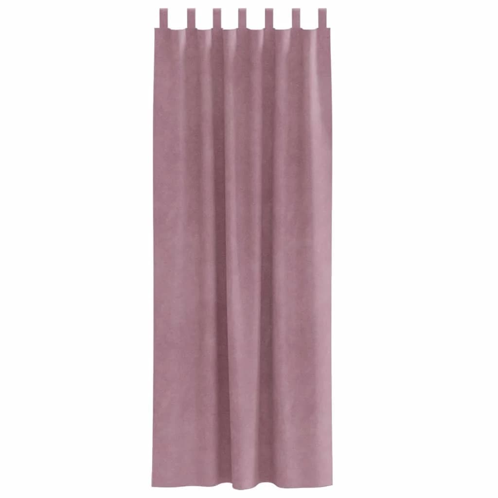 Zatemnitvene zavese 2 kos Temno roza 140 x 245 cm Žamet - slika 4