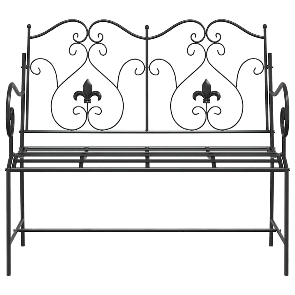 Vrtna klop Črna 104 x 54 x 93 cm Jeklo - slika 4