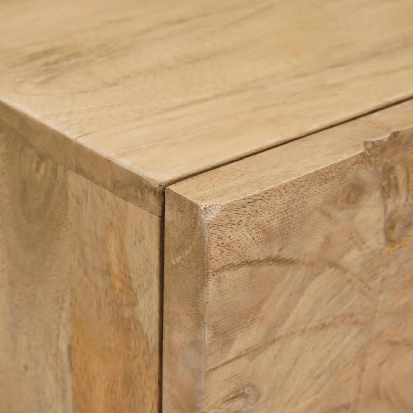 Ročno izdelana nočna omarica Teak rjava 40 x 30 x 20 cm - slika 8