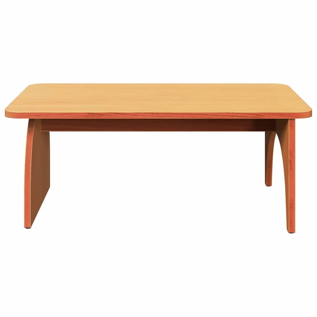 Klubska miza Voskast rjav 80 x 50 x 31 cm Trdna borovina - slika 6