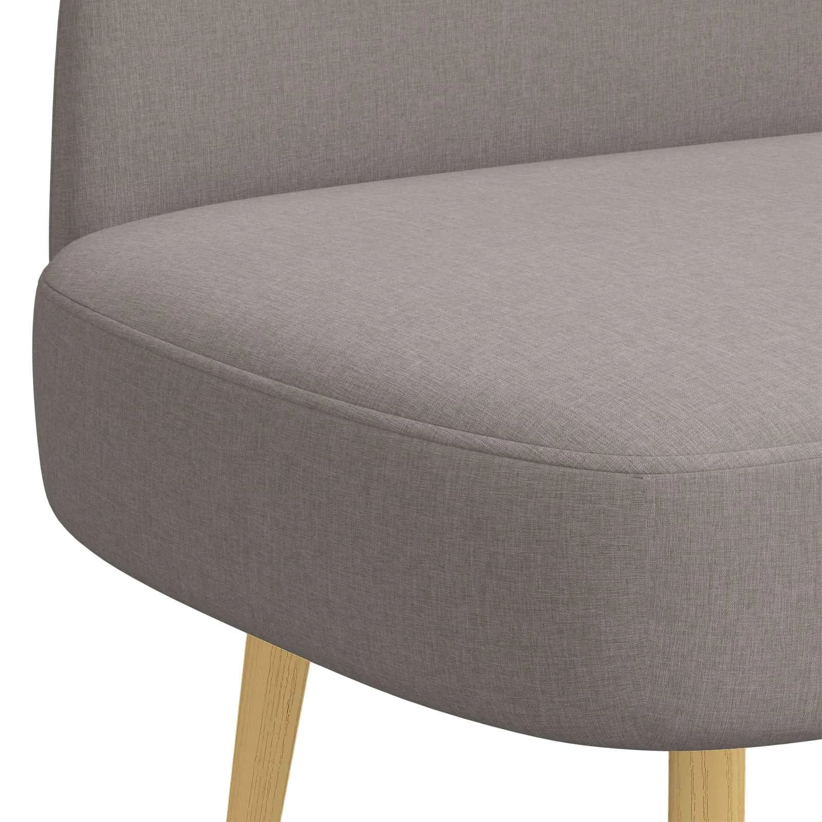 Oblazinjena klop z naslonom Taupe 110 x 60 x 76 cm Poliester - slika 5