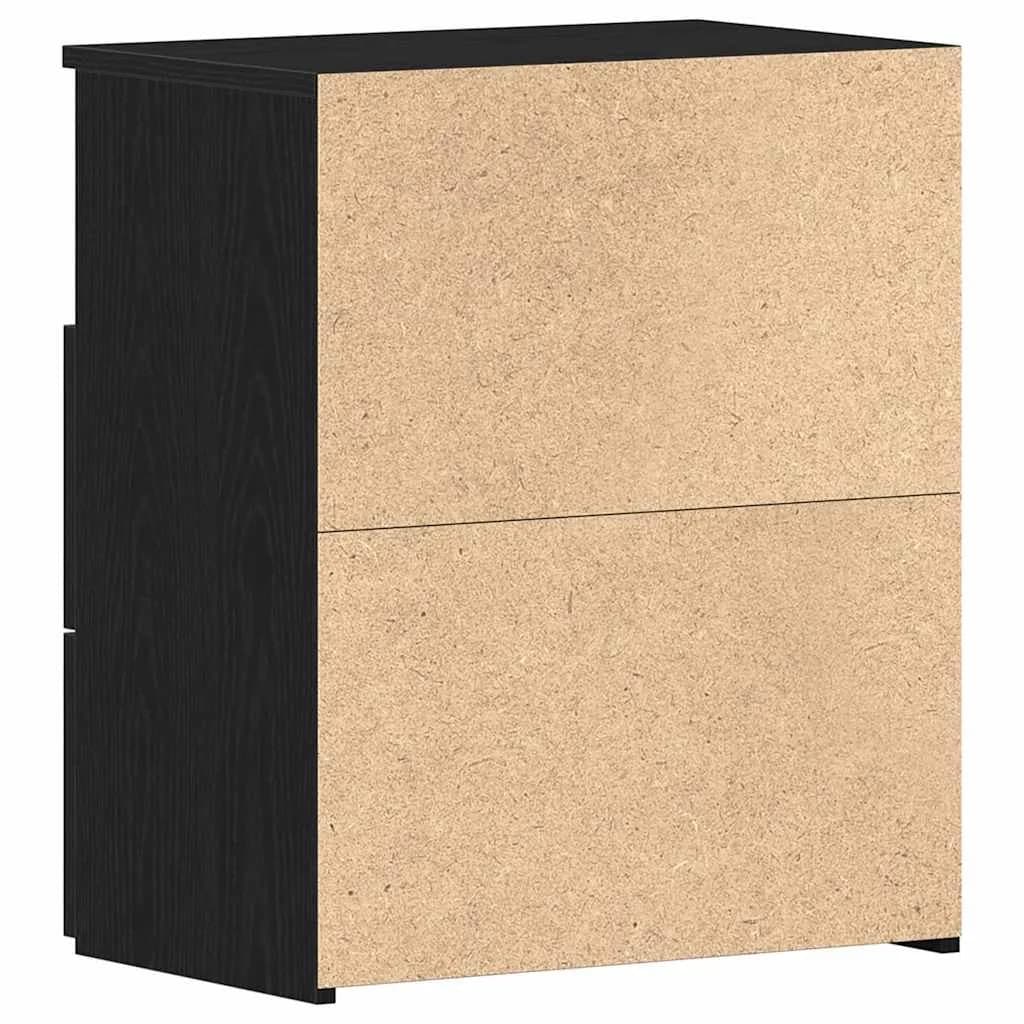 Nočna omarica 2 kos Črna Orehovina 50 x 32 x 60cm - slika 7