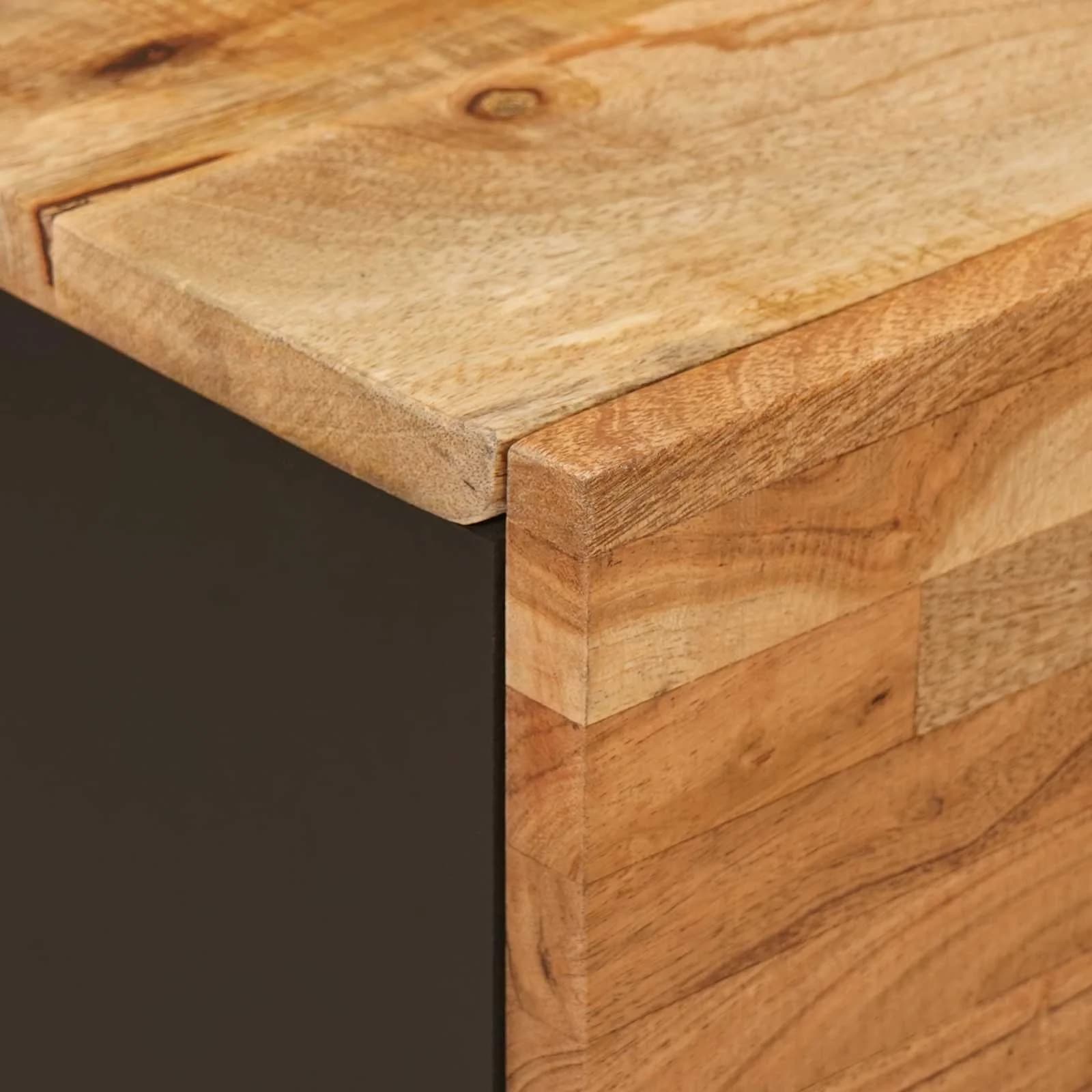 Nočna omarica 2 kos Rjava 40 x 33 x 46 cm Masiven les manga - slika 7