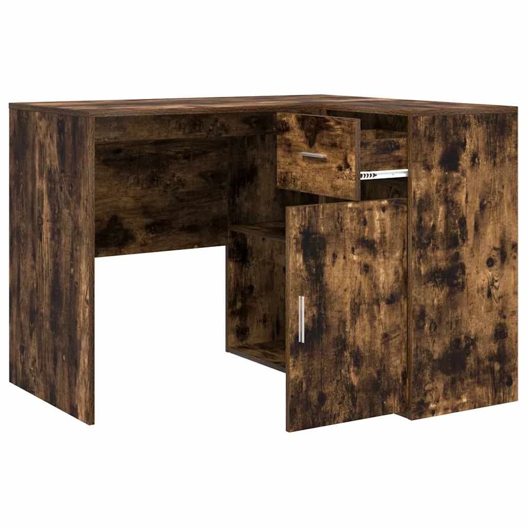 Kotniška miza s predalom Dimljeni oreh 102 x 88 x 75 cm - slika 7