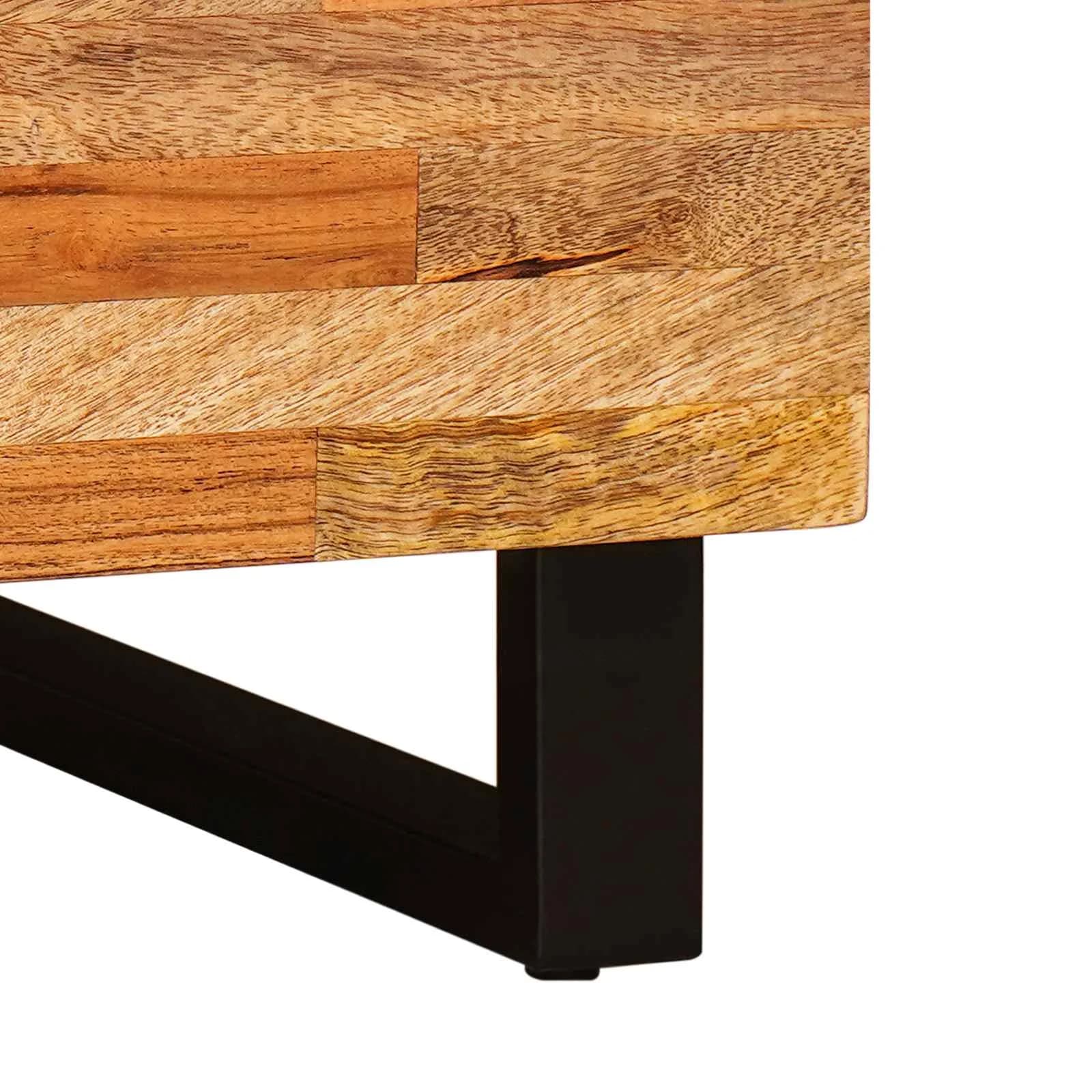 Klubska miza Rjava 100 x 54 x 40 cm Masiven les manga - slika 8