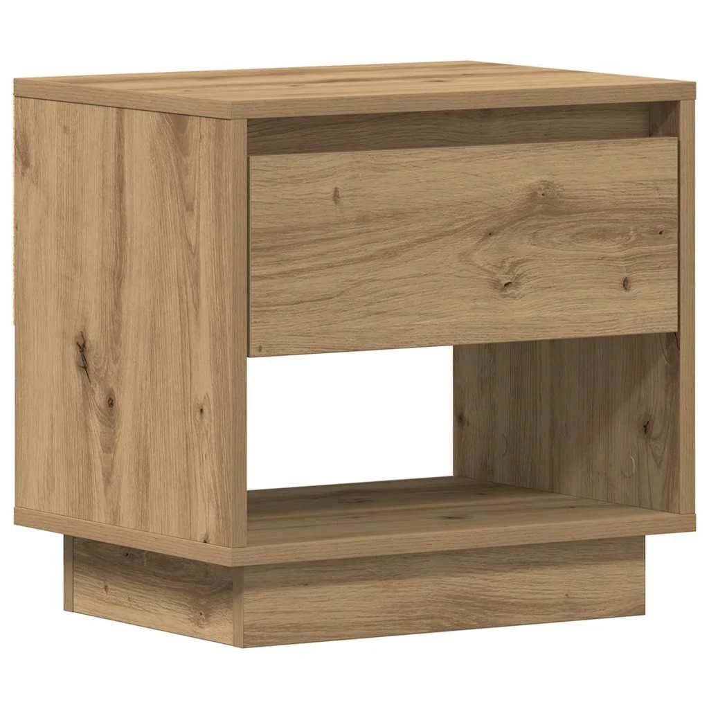 Nočna omarica Umetni hrast 45 x 34 x 44 cm Inženirski les - slika 2