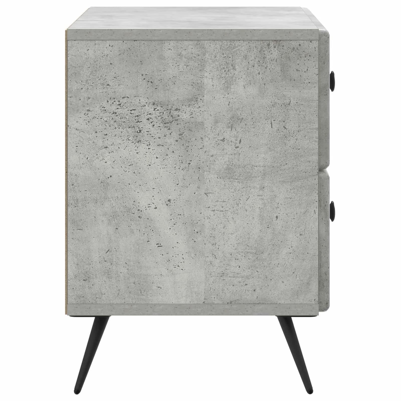 Nočna omarica Betonsko siva 62 x 34,5 x 47,5 cm Inženirski les - slika 6