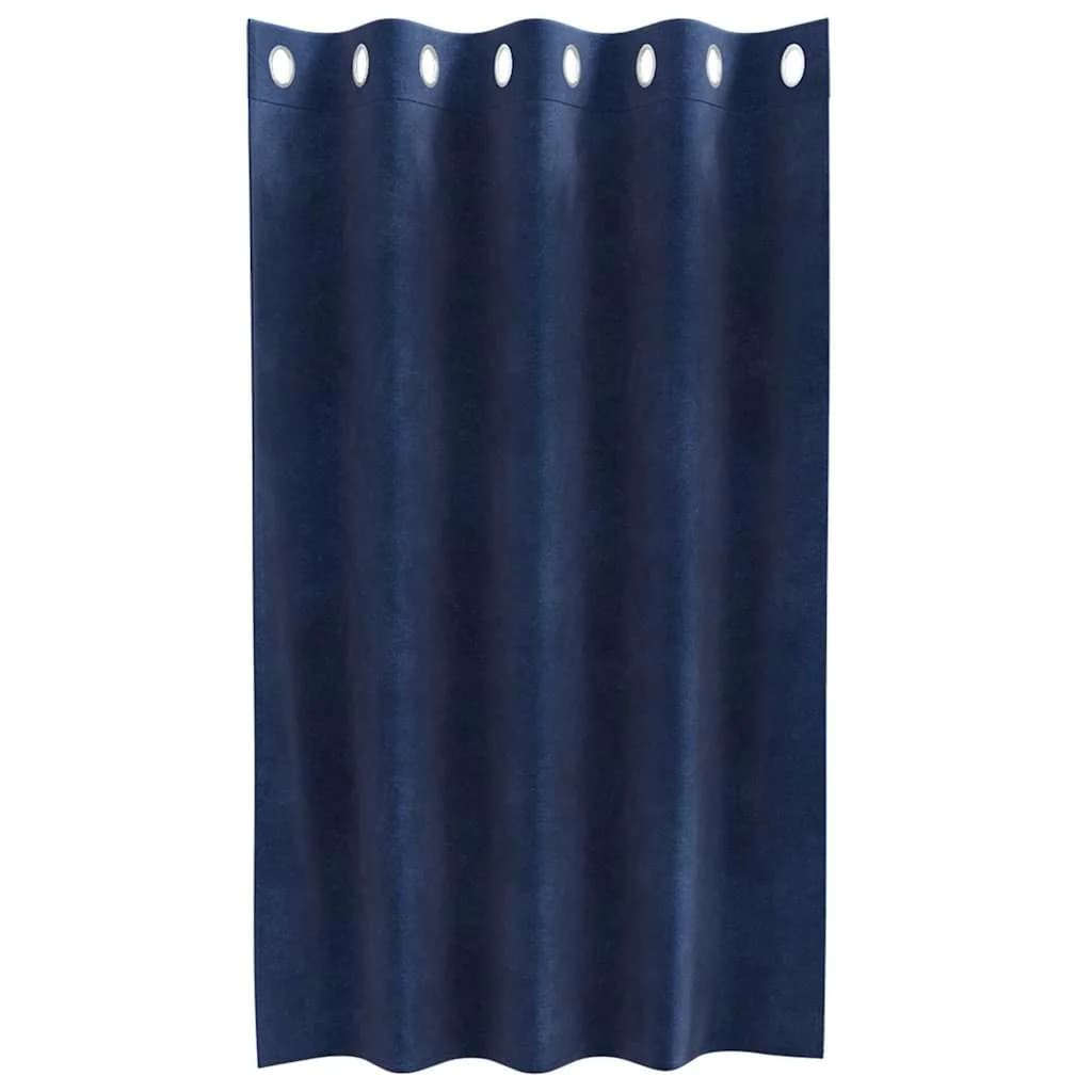 Zatemnitvene zavese 2 kos Temno modra 140 x 140 cm Žamet - slika 4