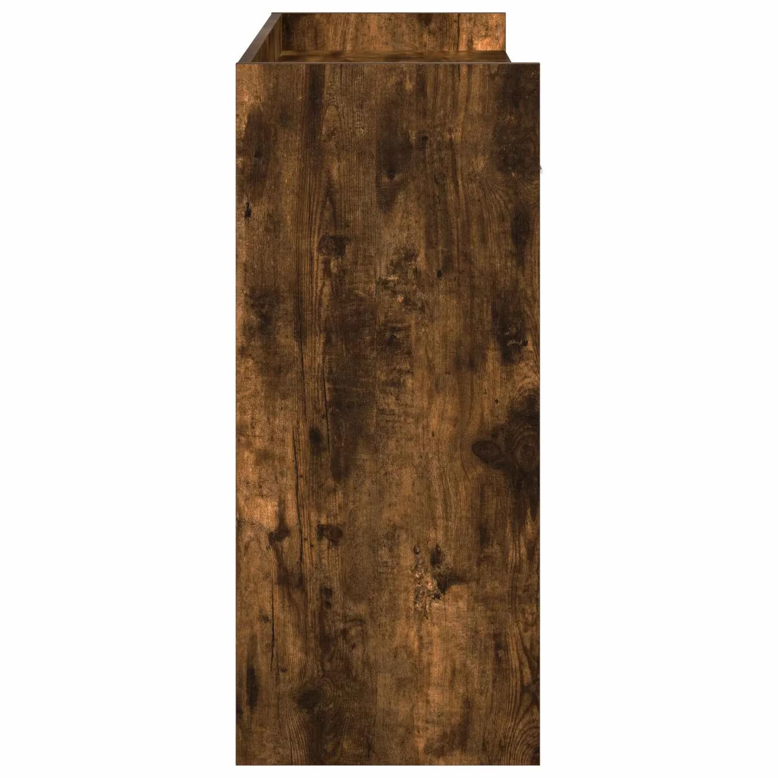 Konzolna miza Dimljen hrast 90 x 35 x 80 cm Inženirski les - slika 6