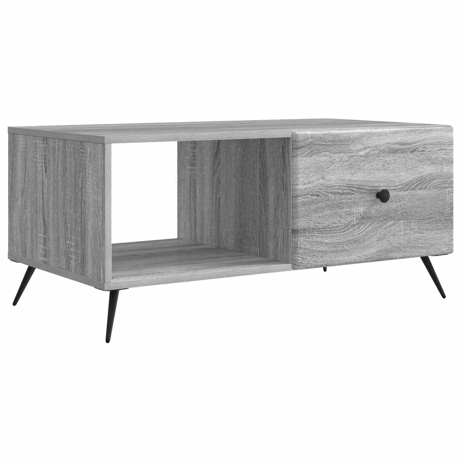 Klubska miza Siva Sonoma 90 x 50 x 40 cm Inženirski les - slika 2