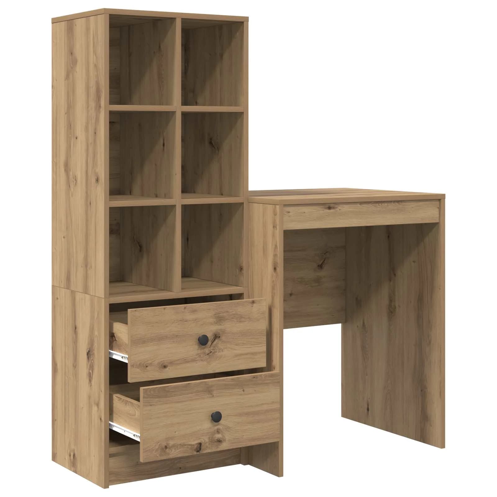 Miza Umetni hrast 105,5 x 50 x 127 cm 2 kos - slika 7