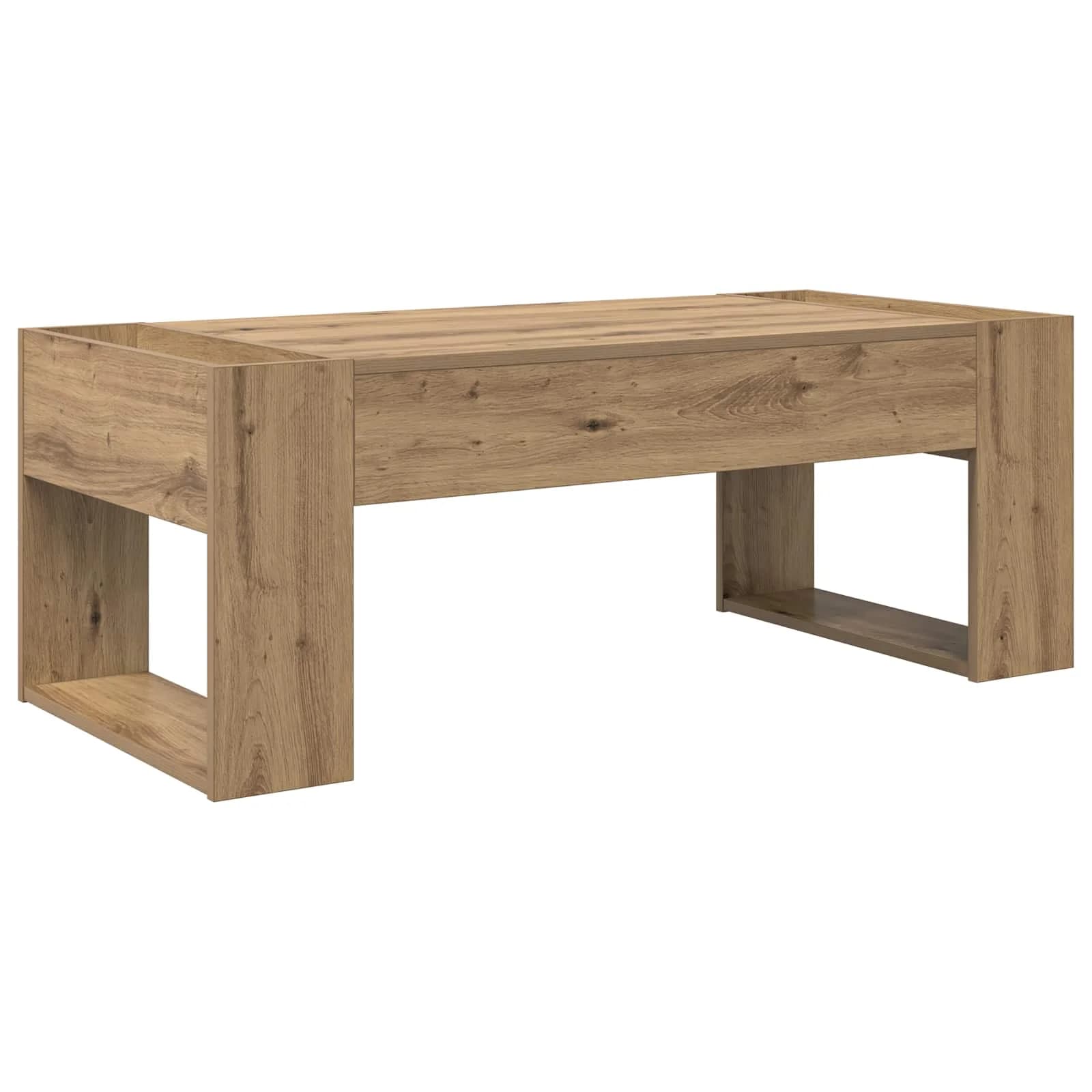 Klubska miza Umetni hrast 110 x 50 x 41 cm Inženirski les - slika 2
