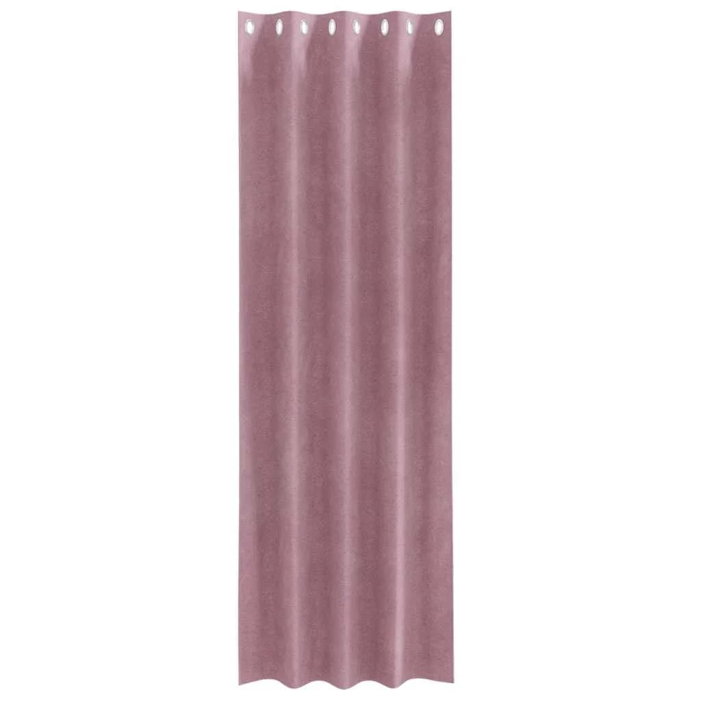 Zatemnitvene zavese 2 kos Temno roza 140 x 245 cm Žamet - slika 4