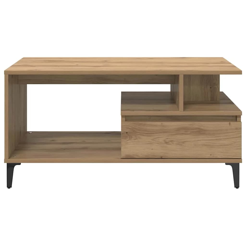 Klubska miza Umetni hrast 90 x 49 x 45 cm Inženirski les - slika 6