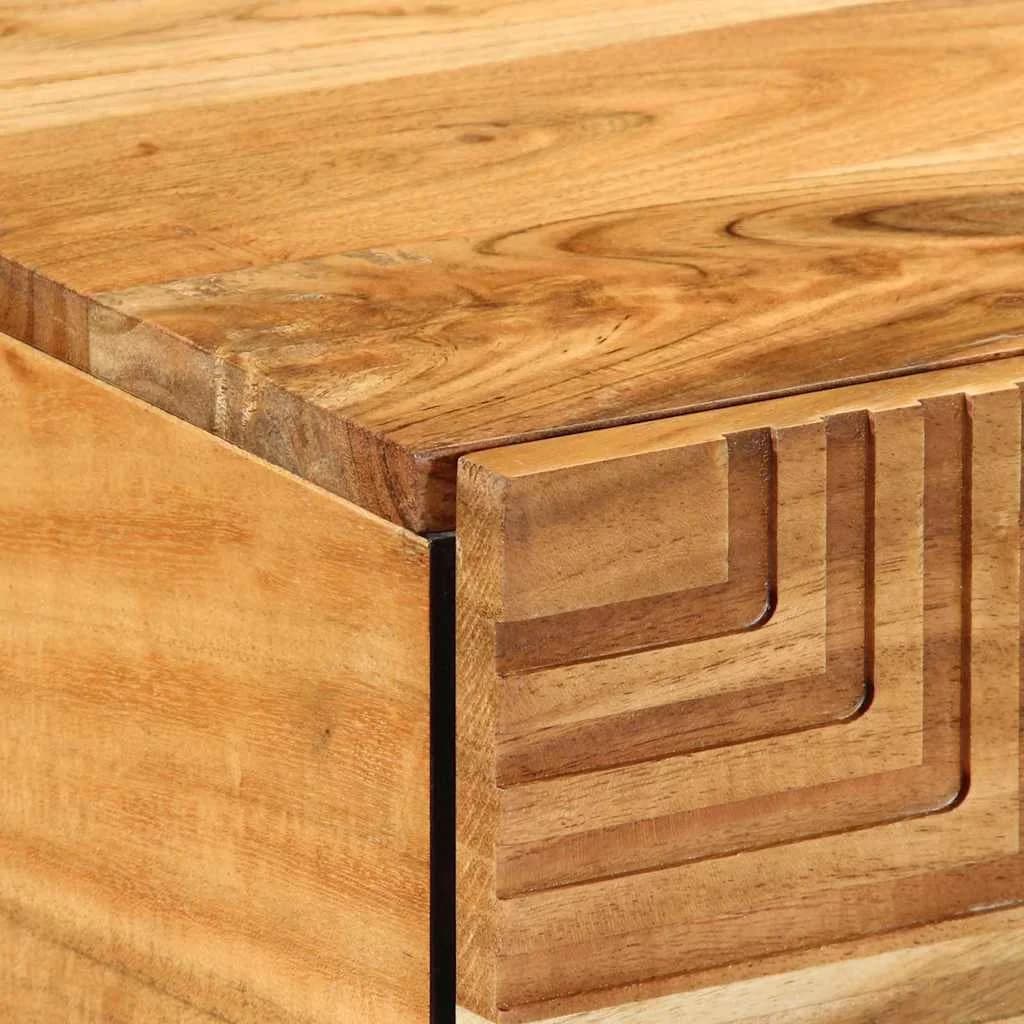 Klubska miza Rjava 100 x 54 x 40 cm Masiven les akacije - slika 6