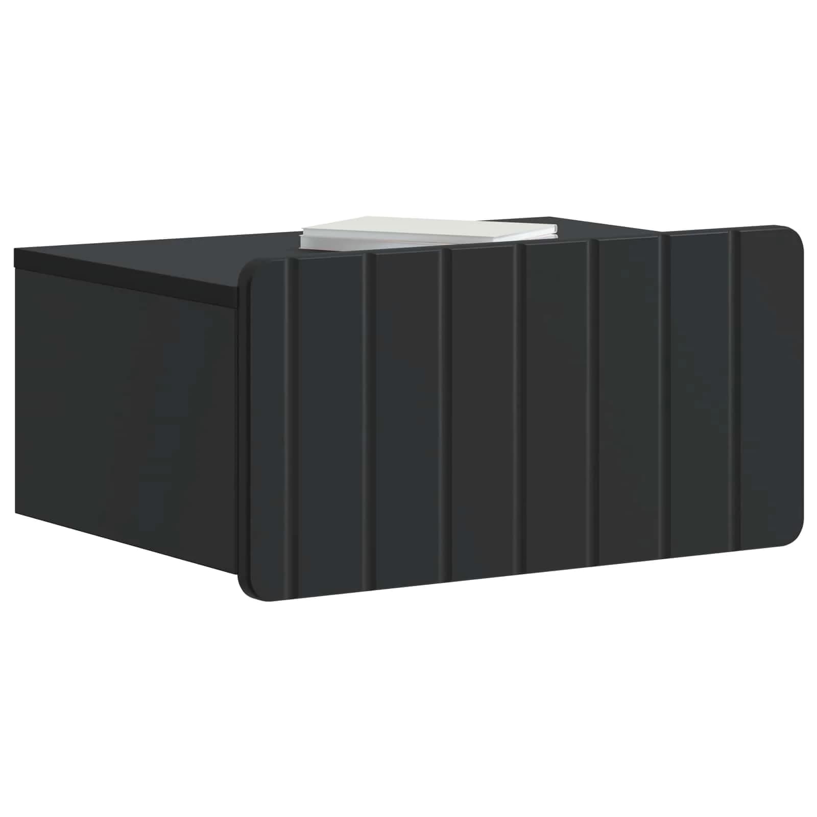 Stenski nočni omarici 2 kos Črna 49 x 34,5 x 24 cm - slika 3