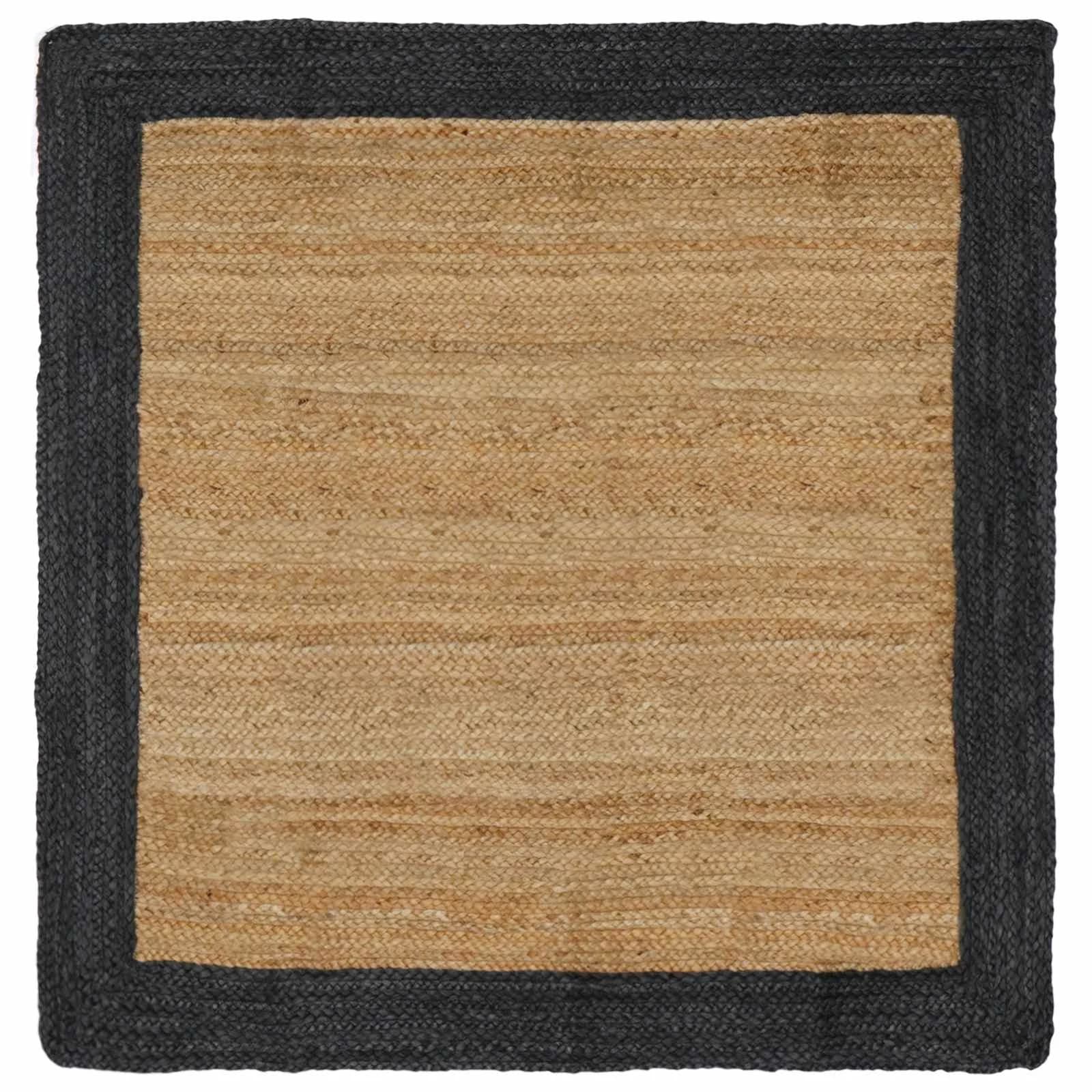 Preproge za površine Temno siva 160 x 160 cm Juta