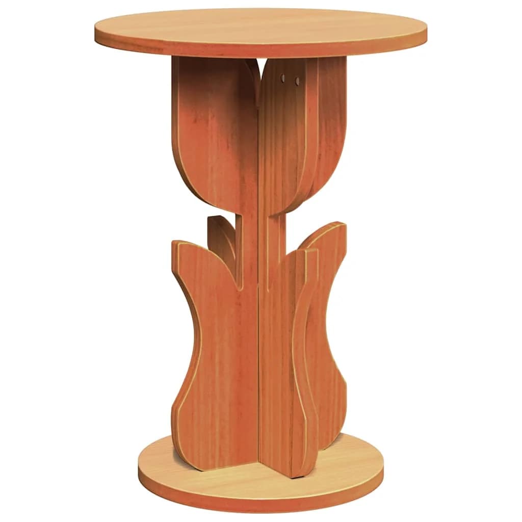 Klubska miza Voskast rjav 39,5 x 39,5 x 53,5 cm Trdna borovina - slika 2