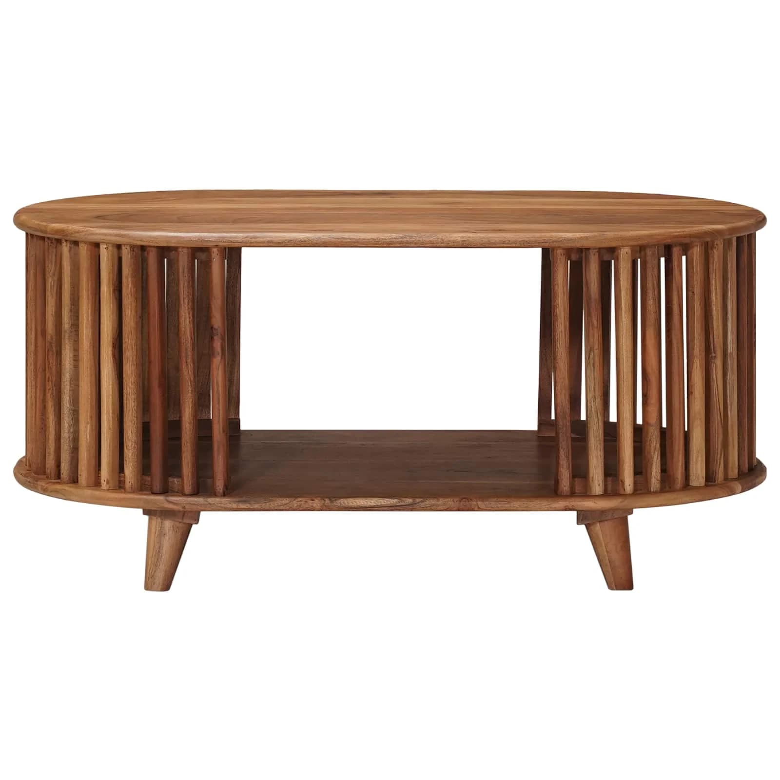 Ročno izdelana miza za kavo Teak rjava 85 x 50 x 40 cm - slika 4