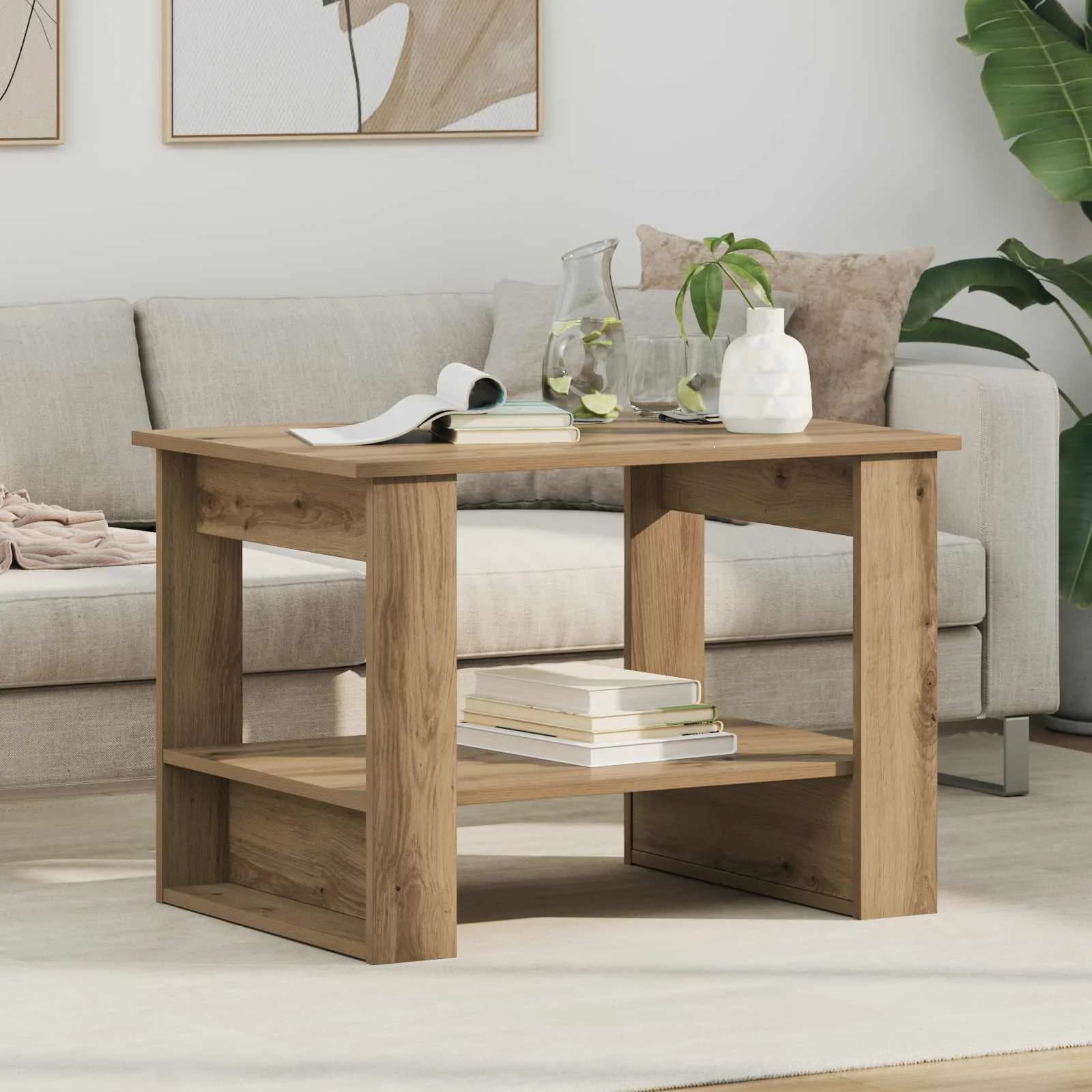 Klubska miza Umetni hrast 72 x 50 x 50 cm Inženirski les