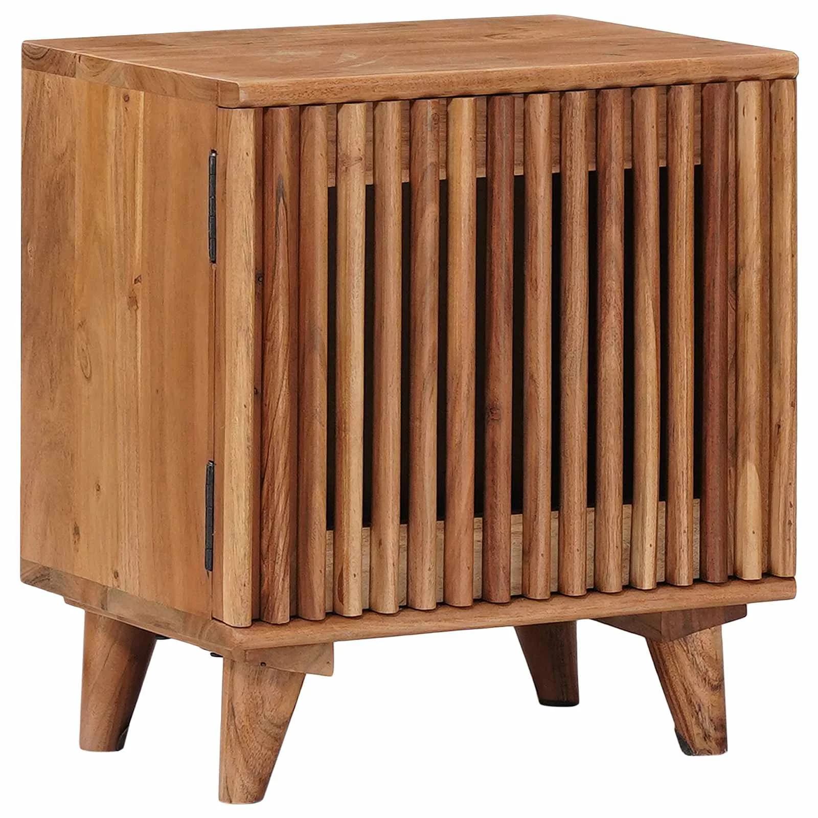 Ročno izdelana nočna omarica Teak rjava 40 x 30 x 45 cm
