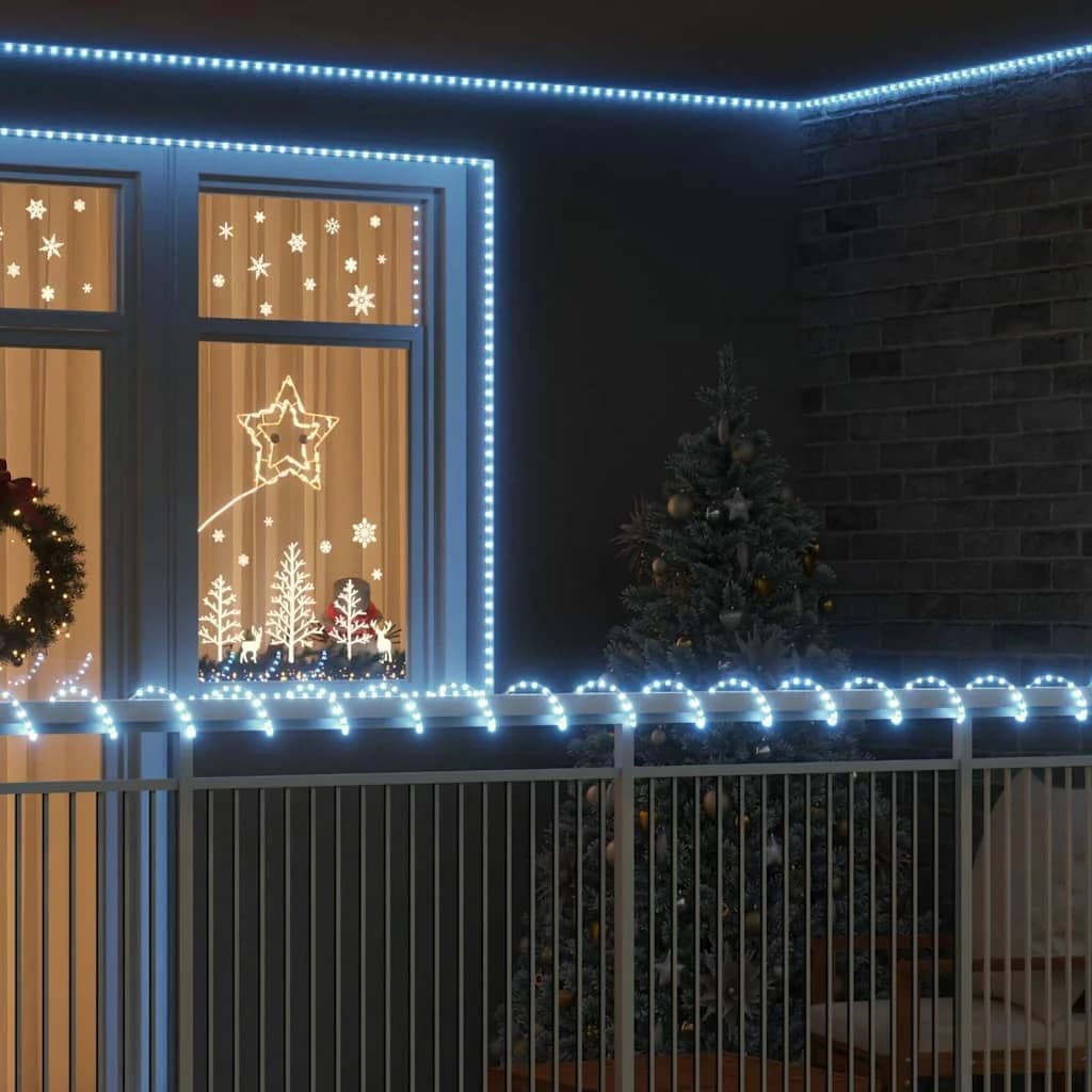 Osvetljena vrv med 2400 LED Hladna bela 100 m PVC