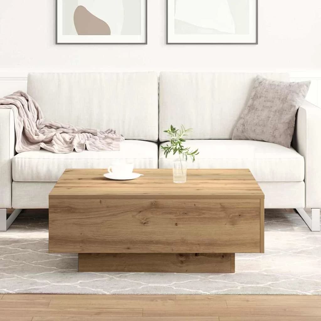 Klubska miza Umetni hrast 80 x 80 x 31 cm - slika 4
