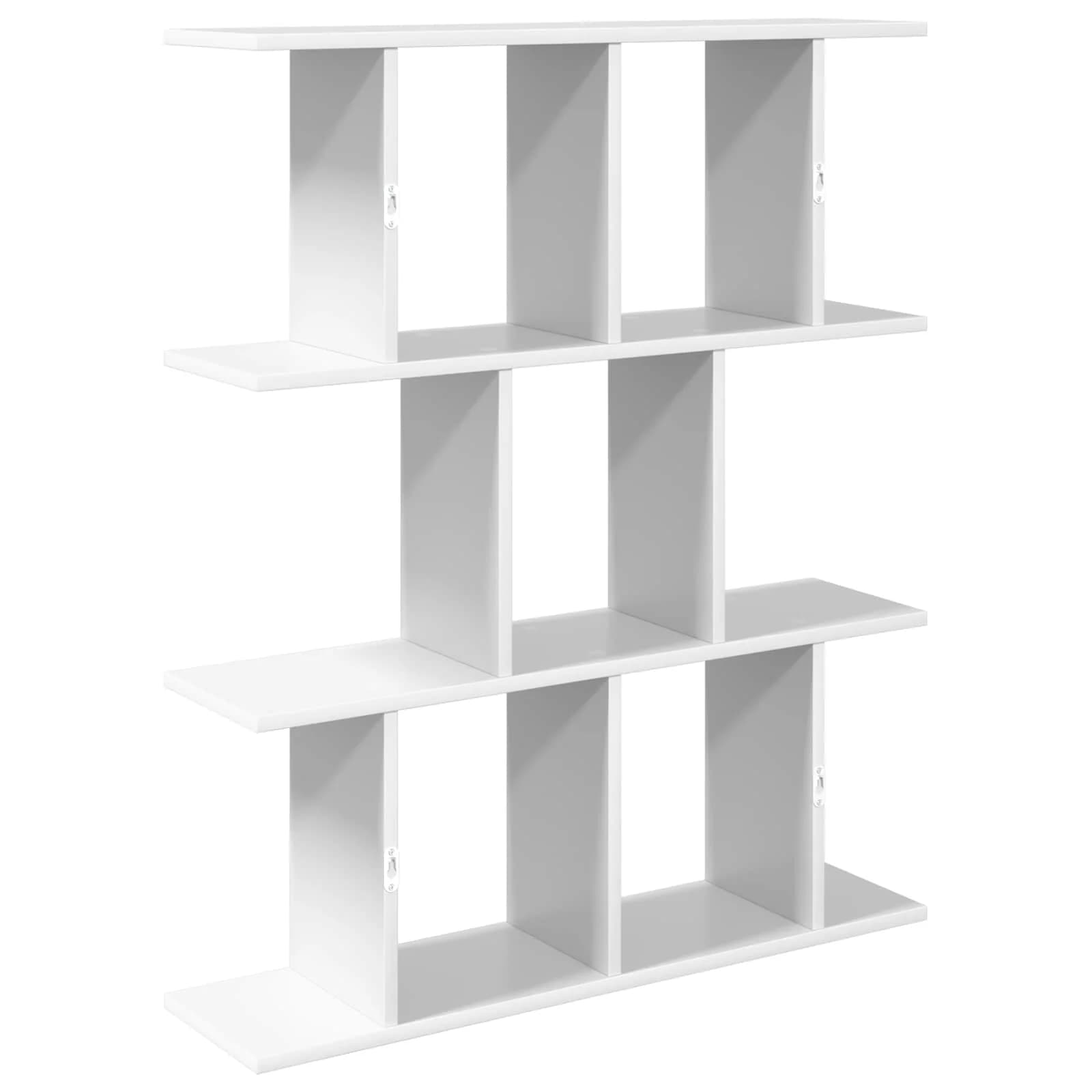Stenska polica Bela 80 x 20 x 96 cm Inženirski les - slika 6