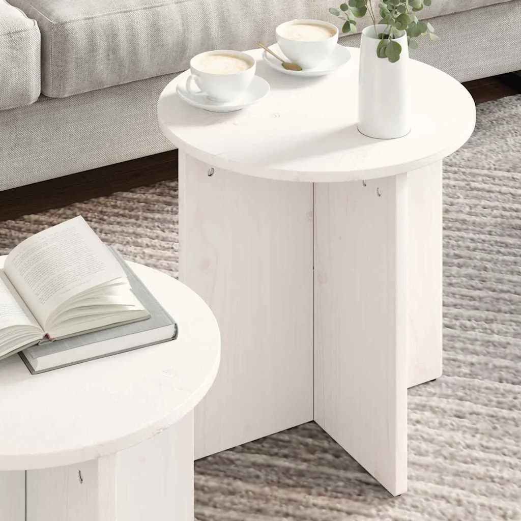 Klubska miza 2 kos Bela 41,5 x 41,5 x 46 cm - slika 4