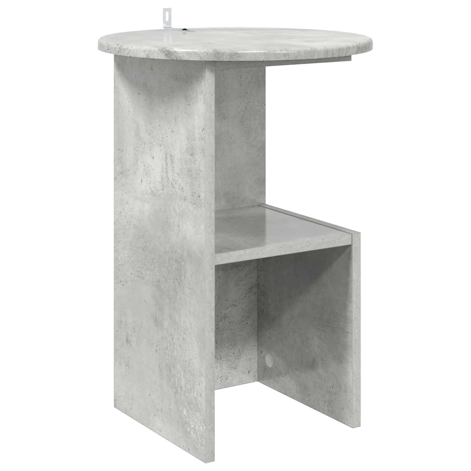 Stranska miza Betonsko siva Ø 39,5 x 55 cm Inženirski les - slika 2