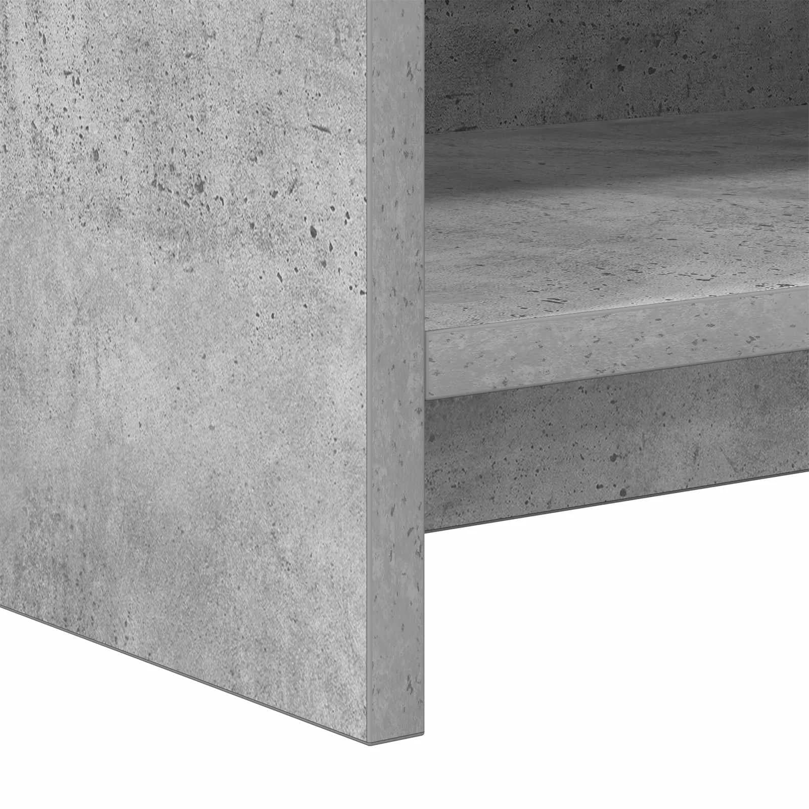 Knjižna omara Betonsko siva 87,5 x 30 x 111 cm Inženirski les - slika 7