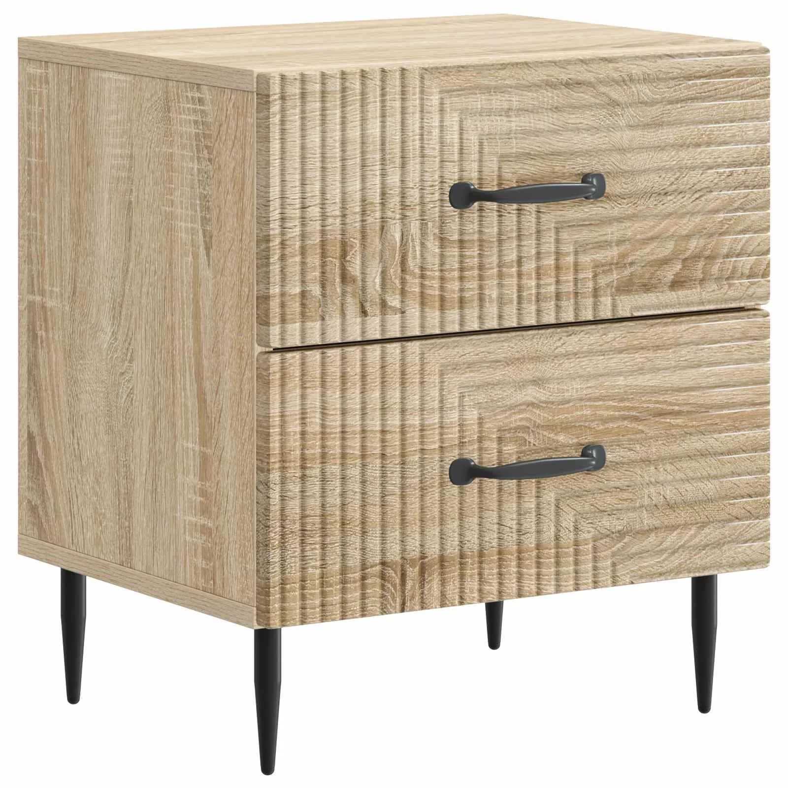 Nočna omarica Sonoma hrast 43 x 34,5 x 47,5 cm Inženirski les - slika 2