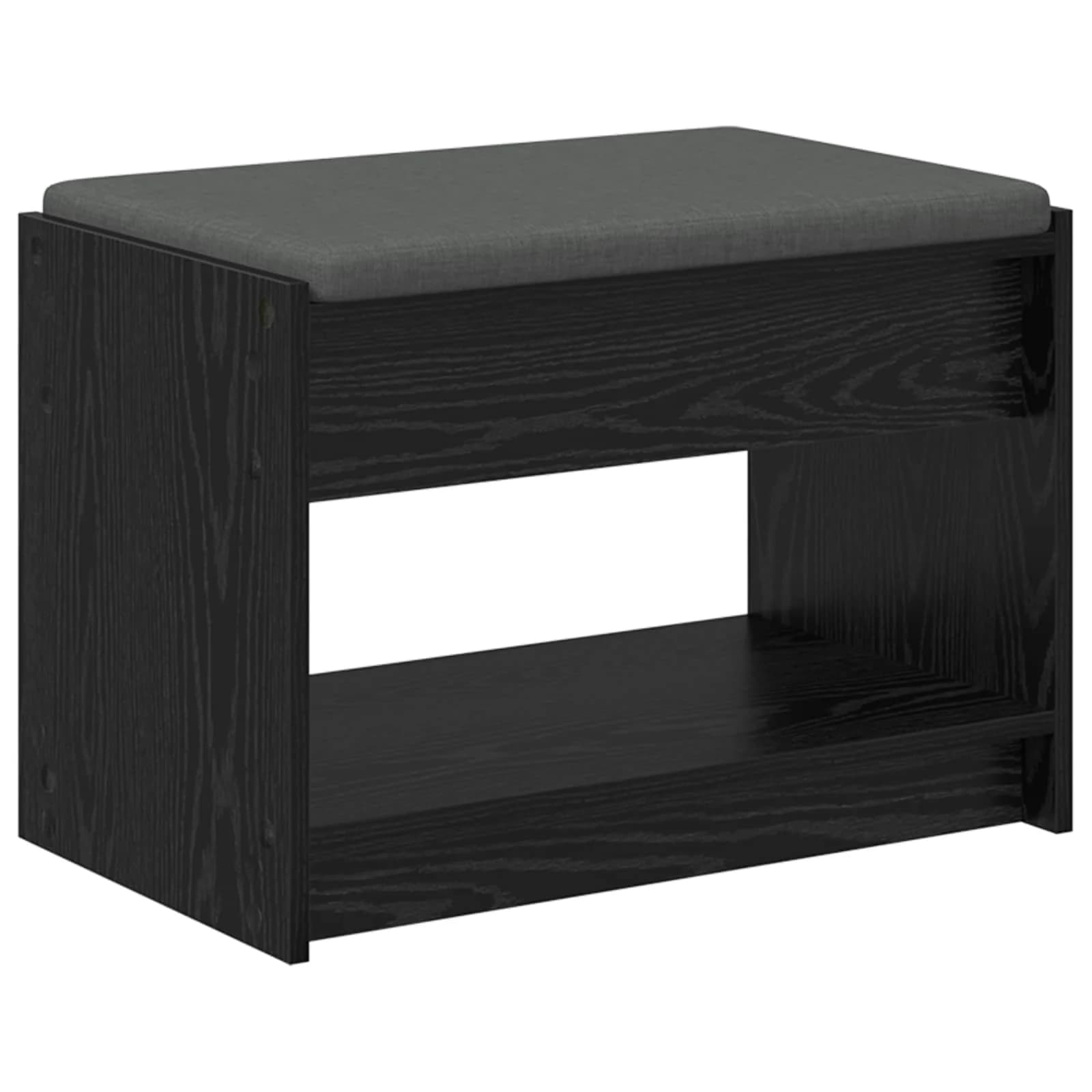 Haldna klop Črni Hrast 63 x 38 x 45 cm Oblikovan Les in Tkanina - slika 2