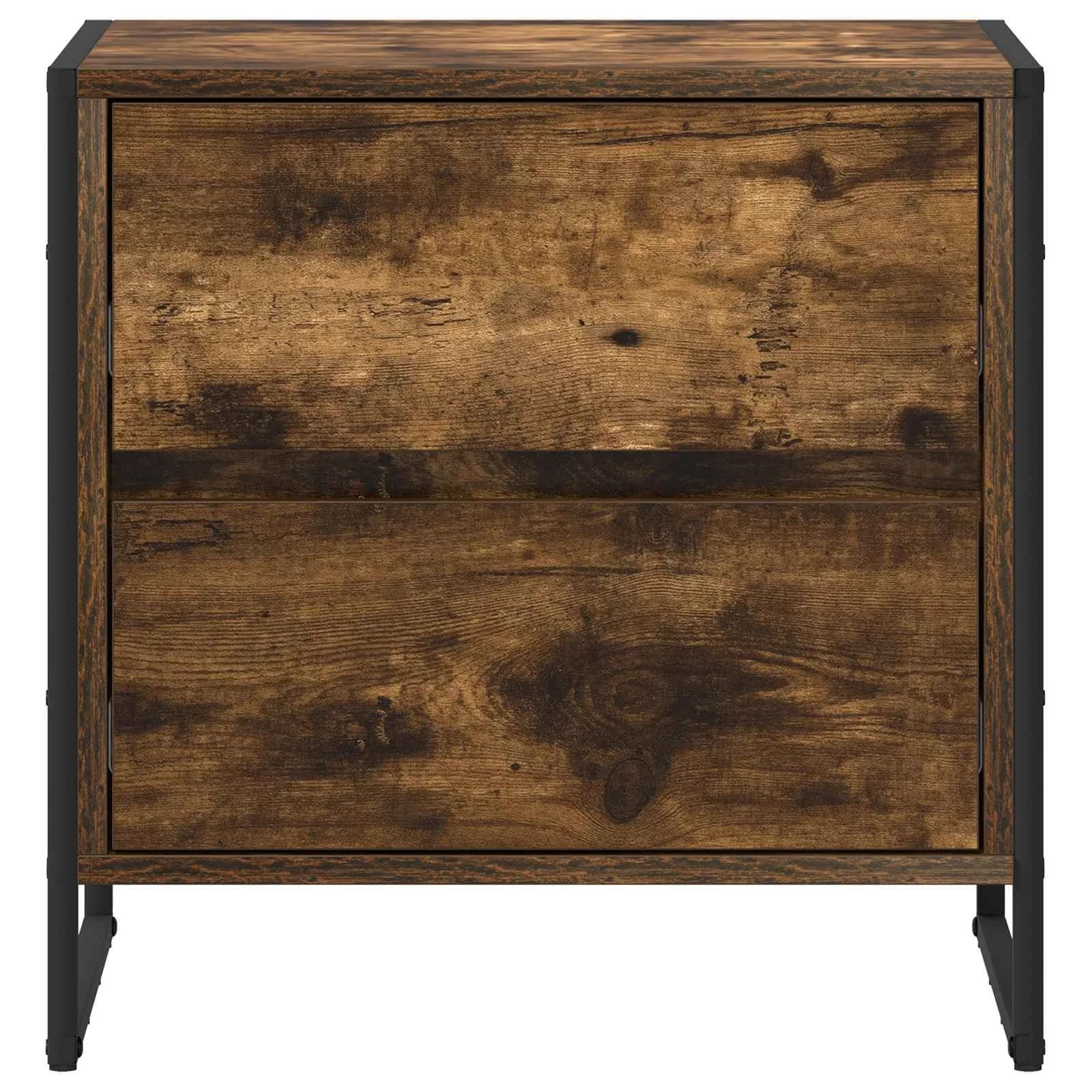 Nočna omarica 2 kos Dimni hrast 50 x 39.5 x 50 cm - slika 6