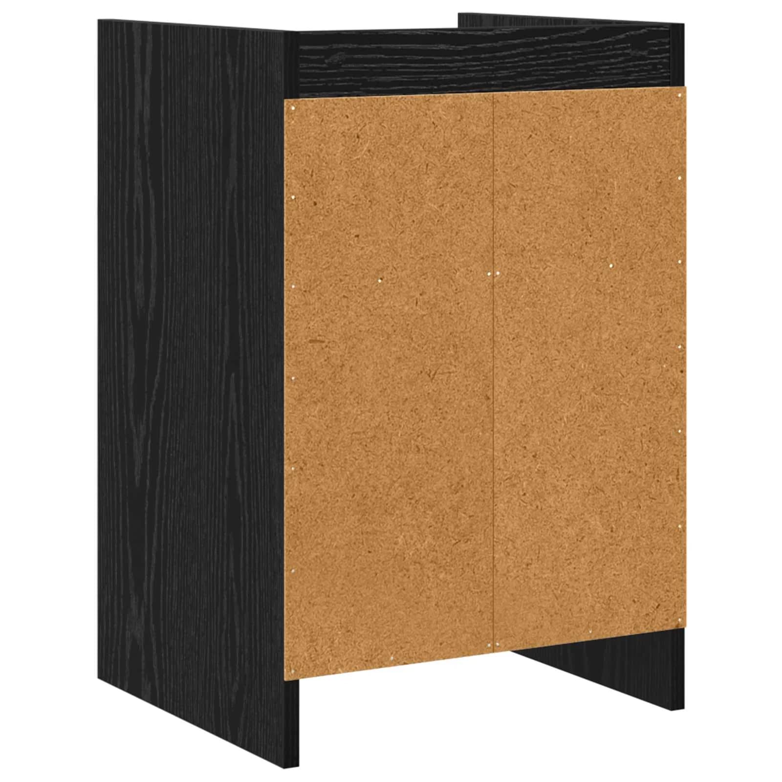 Posteljne mize 2 kos Črni hrast 40 x 36 x 60 cm Inženirski les - slika 6