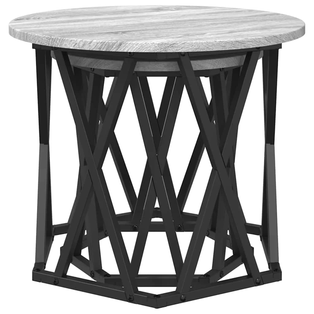 Stranska miza 2 kos Siva Sonoma 50 x 50 x 40 cm - slika 5