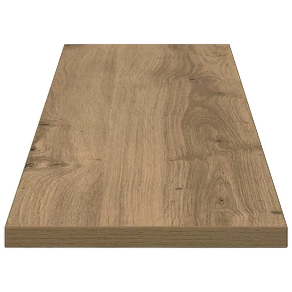 Polica za knjige 3 nivojev 4 kos 80 x 20 x 1,5 cm Rjava - slika 7