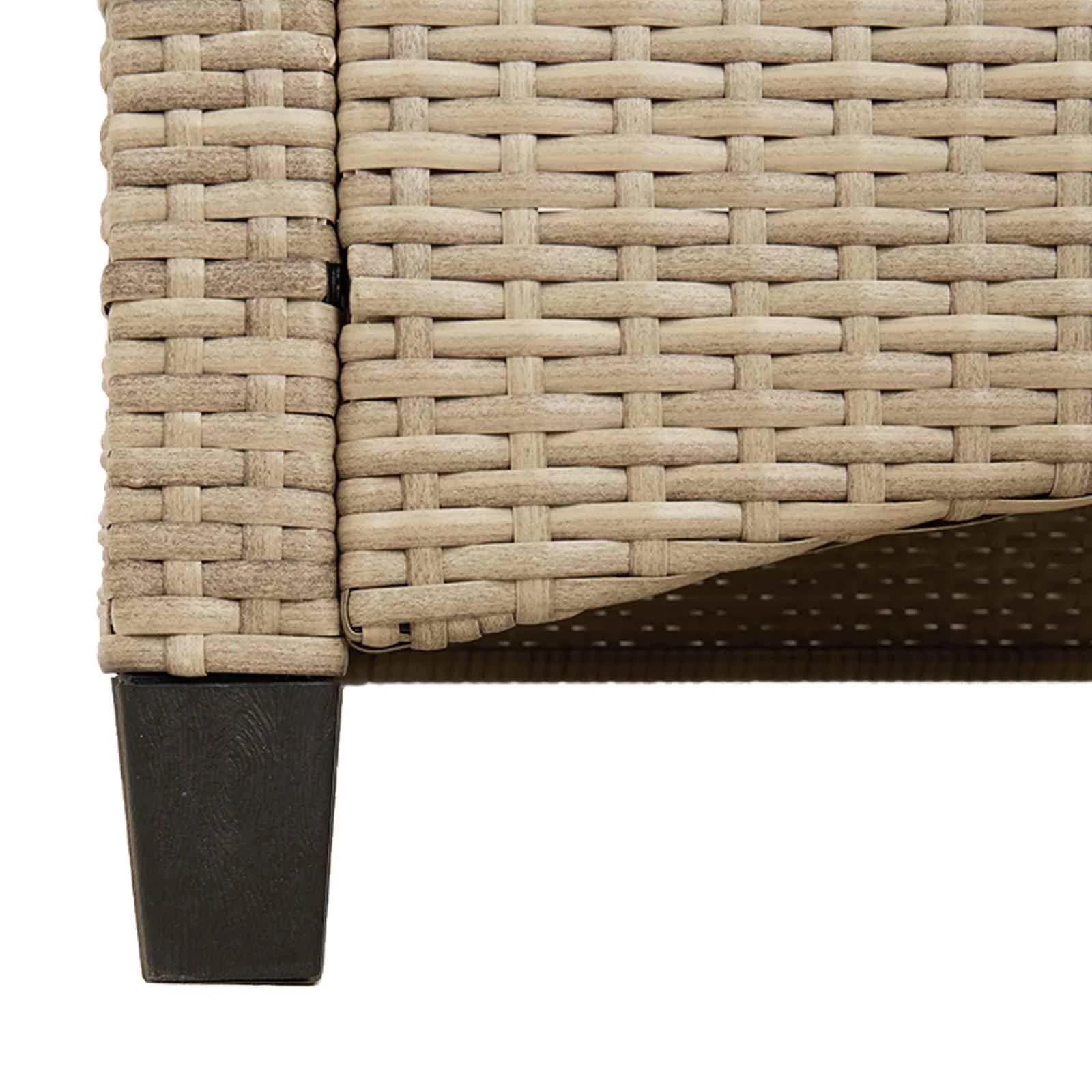 Vrtna klop z blazino Bež in smetanova 105 x 60 x 112 cm - slika 8