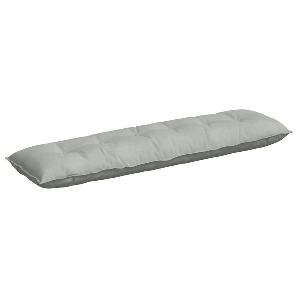 Poglavni vzglavnik Svetlo siva 180 x 50 cm Žametna tkanina - slika 2