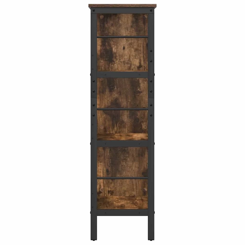 Knjižna polica 6 nivojev 82 x 32 x 112 cm Inženirski les - slika 6