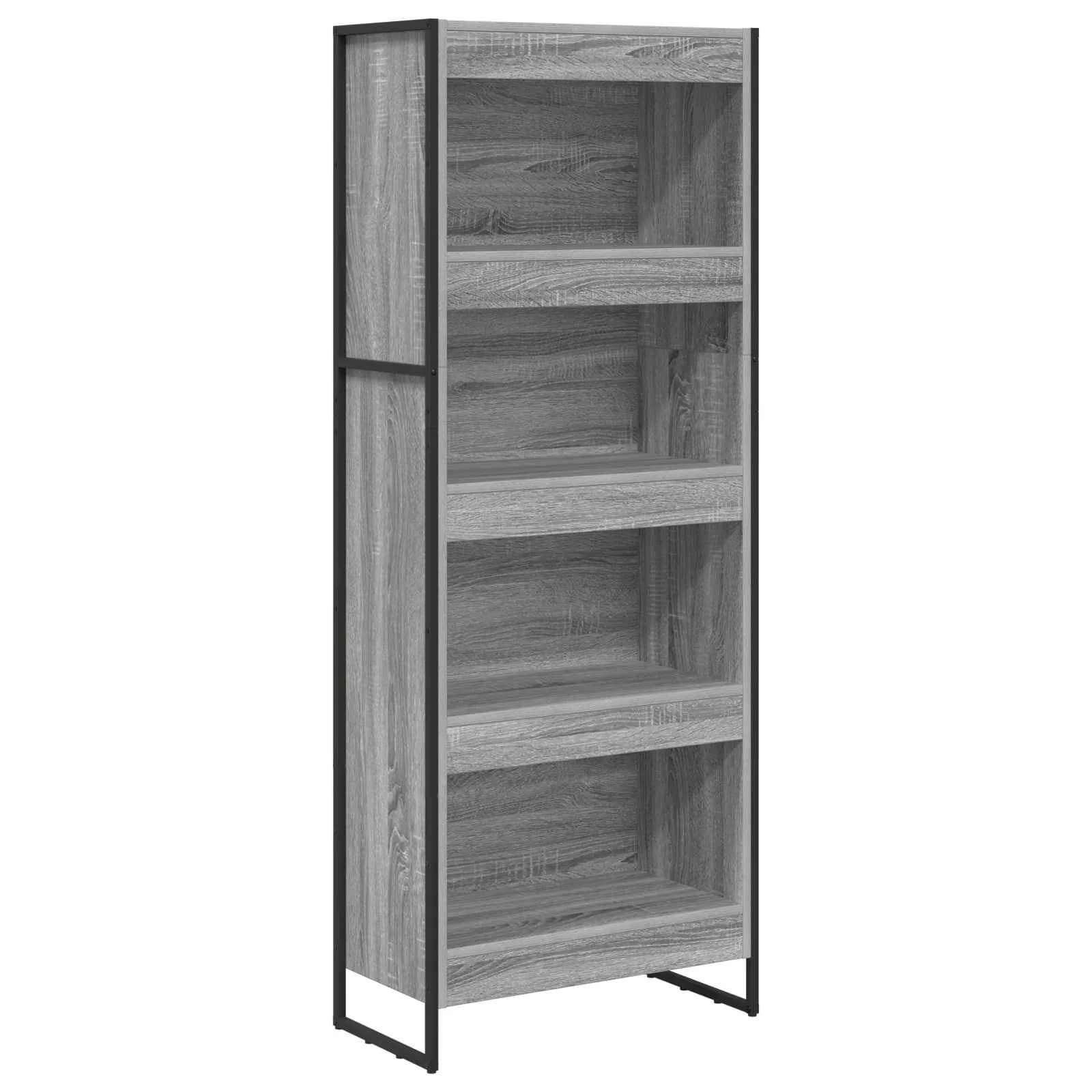 Knjigovni omar 60 x 30 x 155 cm Inženirski les Siva Sonoma - slika 2