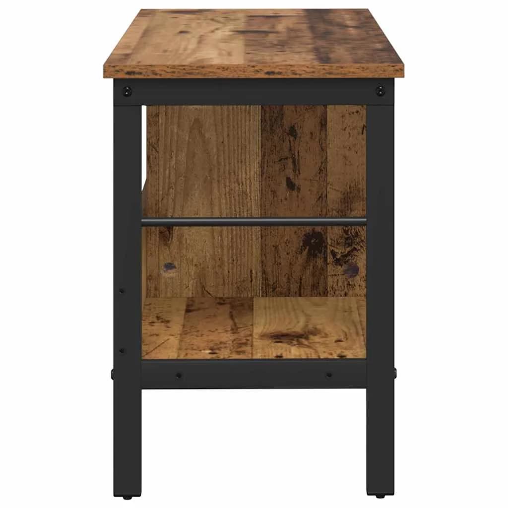 Knjižna polica 2 nivojev 82 x 32 x 47 cm Inženirski les - slika 6